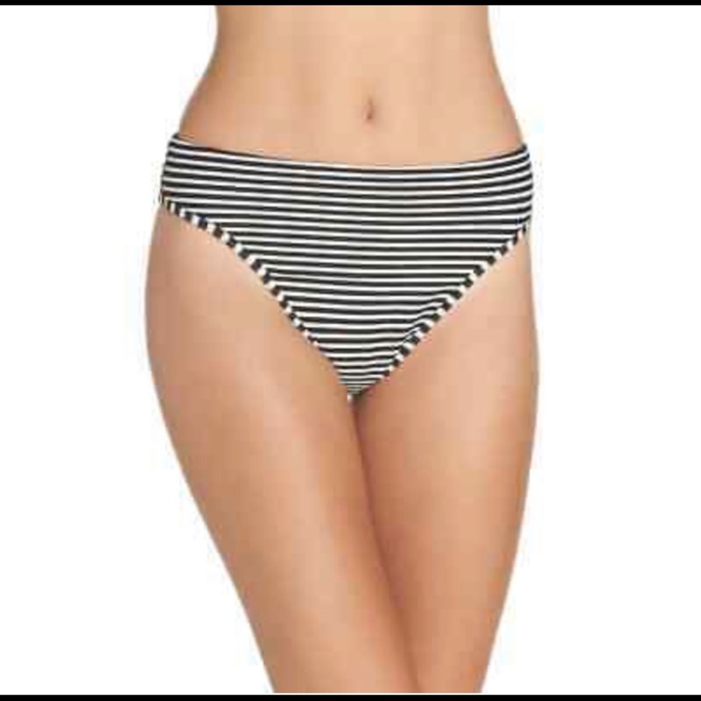 LSPACE striped high waisted bikini bottoms